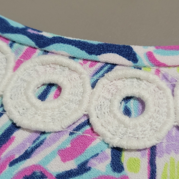 Lilly Pulitzer Stella Shell Print Crochet Sleeveless Shift Dress Size 0 Bows... - Picture 12 of 16